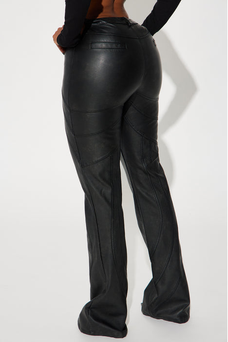 Lyra Washed Faux Leather Pant - Brown, Fashion Nova, Pants