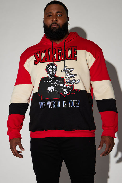 Reason Clothing Men's Scarface World Is Yours Hoodie, Red / XXL - Streetwear