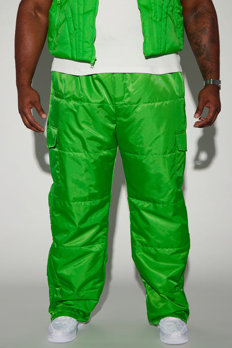 Ride With Me Padded Nylon Pants - Green