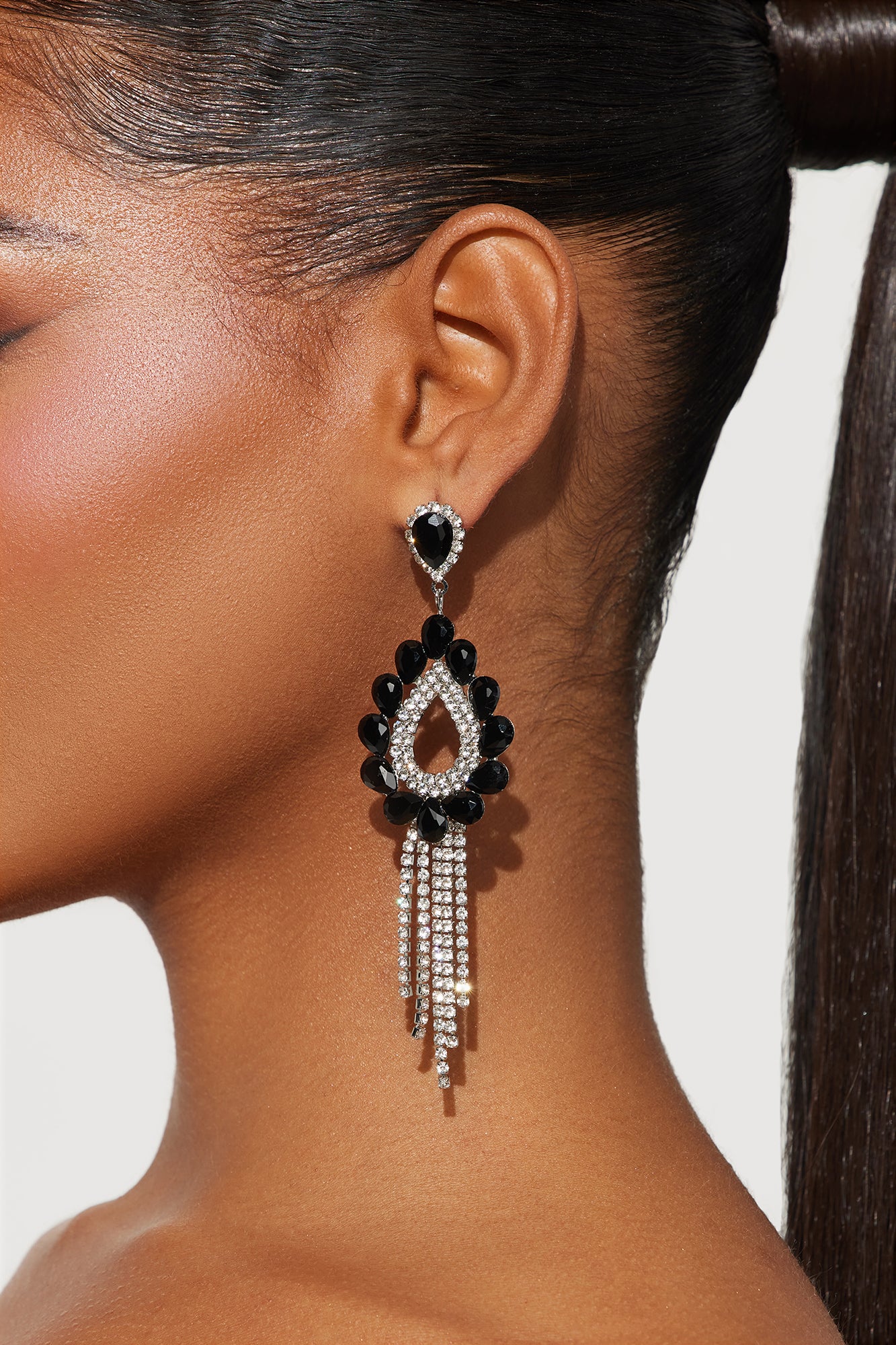 Expect The Most Drop Earrings Black Fashion Nova Jewelry