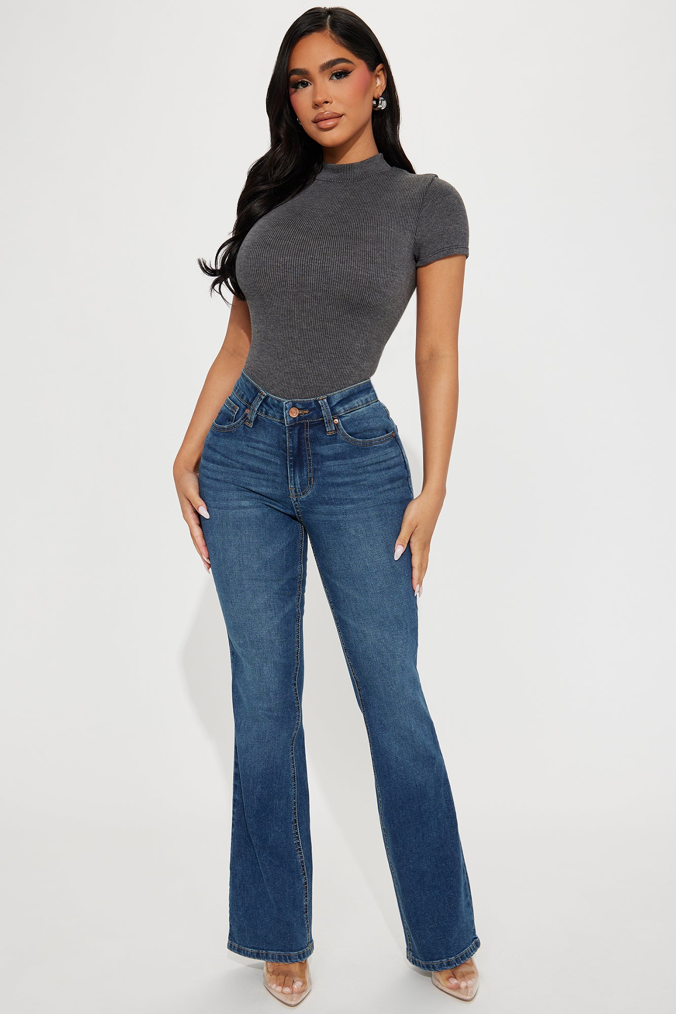 Implications Stretch Bootcut Jeans - Medium Wash, Fashion Nova, Jeans