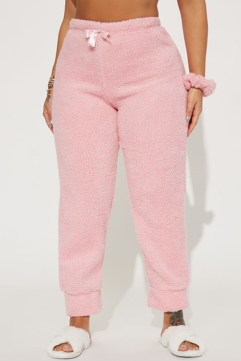 Keep You Warm Sherpa PJ Joggers - Pink | Fashion Nova, Lingerie ...