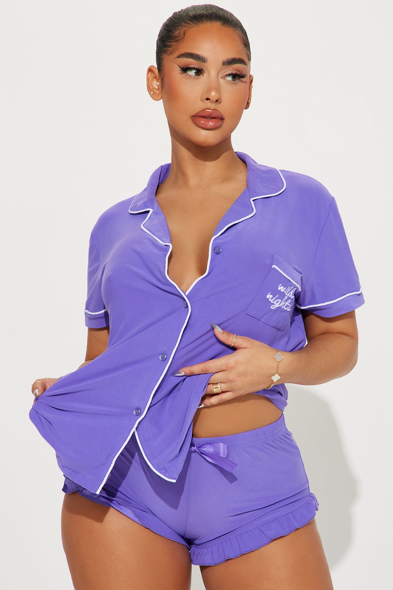 RH Women Pajamas Set Cami Crop Sleepwear Sexy Lingerie PJS Set