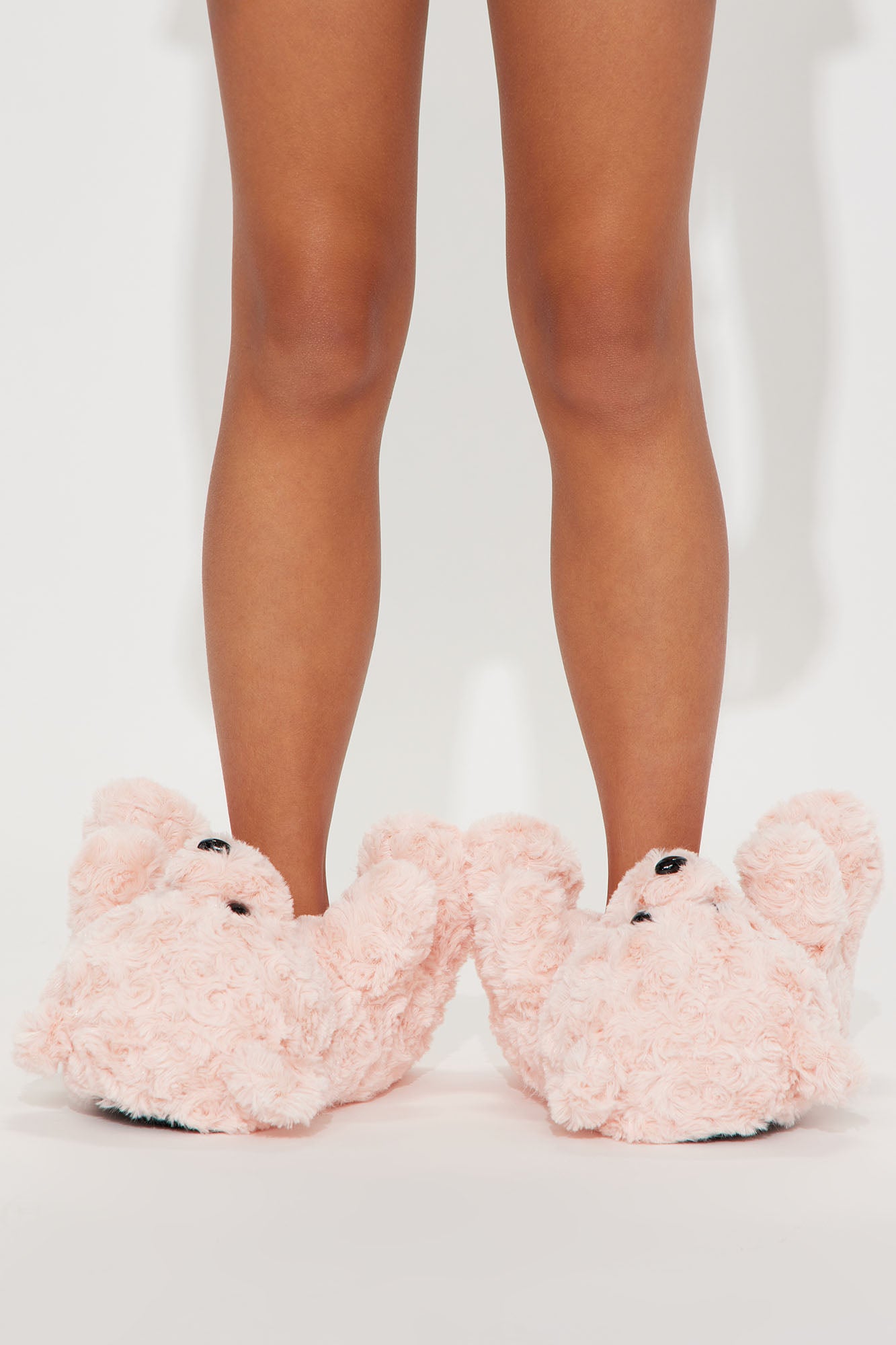 Mini Be My Teddy Bear Extra Furry Slippers Tickled Pink Light