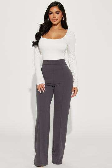 Tall Victoria High Waisted Dress Pants - Taupe