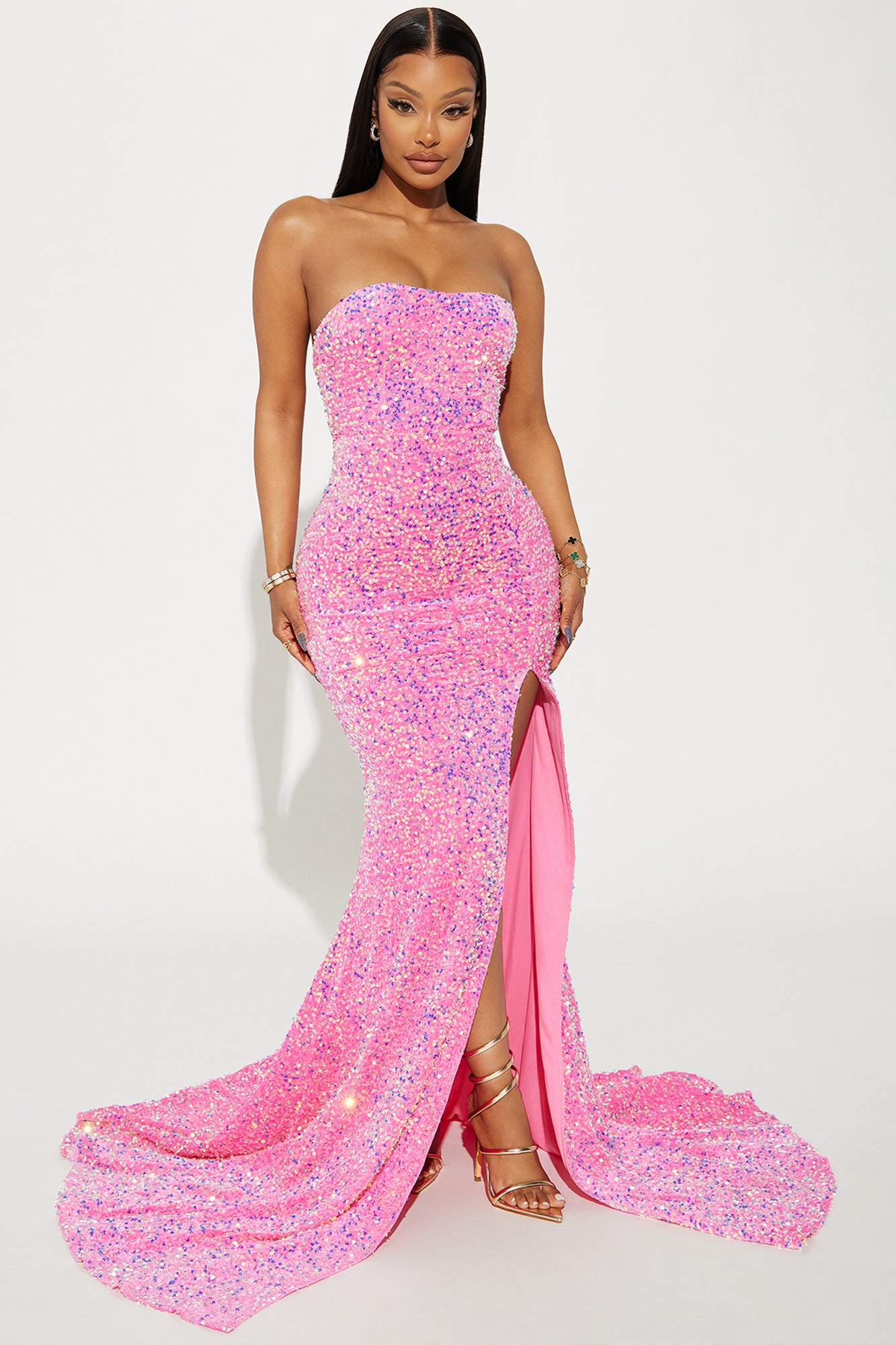 Dahlia Sequin Gown - Pink | Fashion Nova, Dresses | Fashion Nova