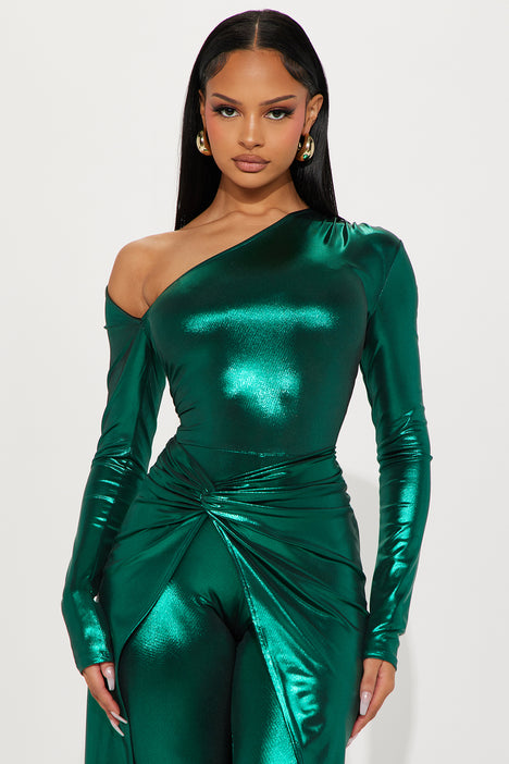 Green Bodycon Long Sleeve Jumpsuit only $49.99