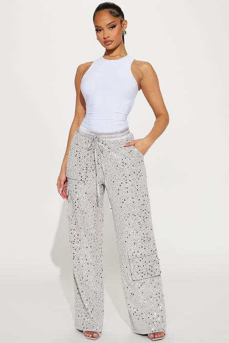 River Island sequin trousers in silver | ASOS | Trousers, Sequins, Fashion  online
