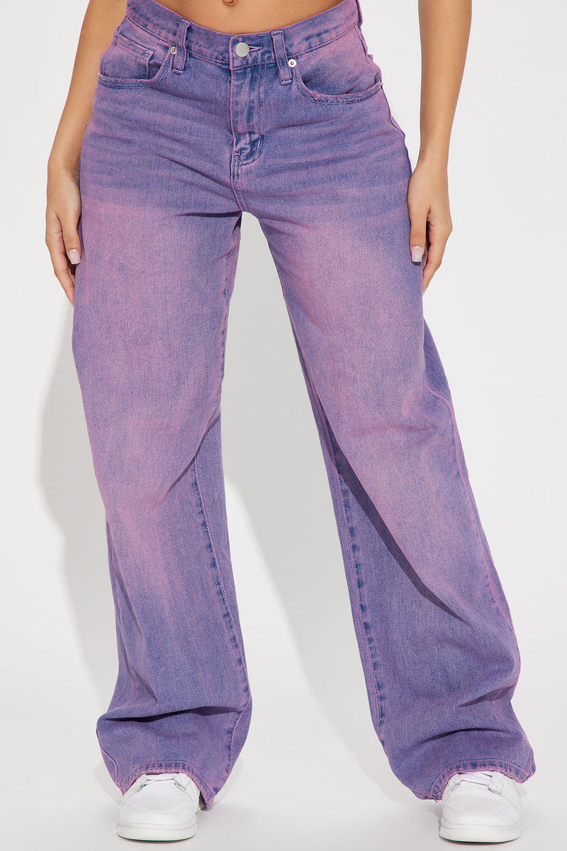 Alix Tinted Baggy Jeans - Purple | Fashion Nova, Jeans | Fashion Nova