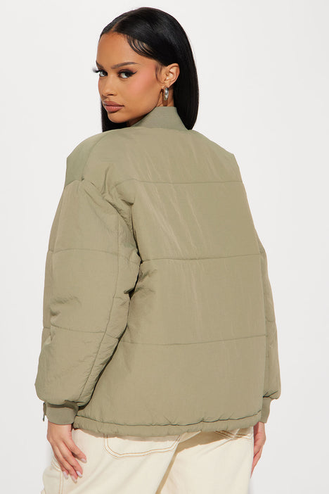 Riley Quilted Bomber Jacket - Sage | Fashion Nova, Jackets & Coats