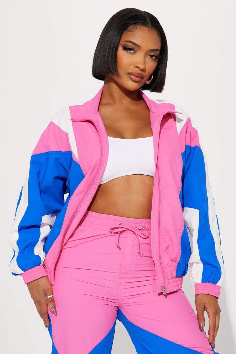 Brooklyn Windbreaker Pant Set - Pink/combo | Fashion Nova, Matching ...
