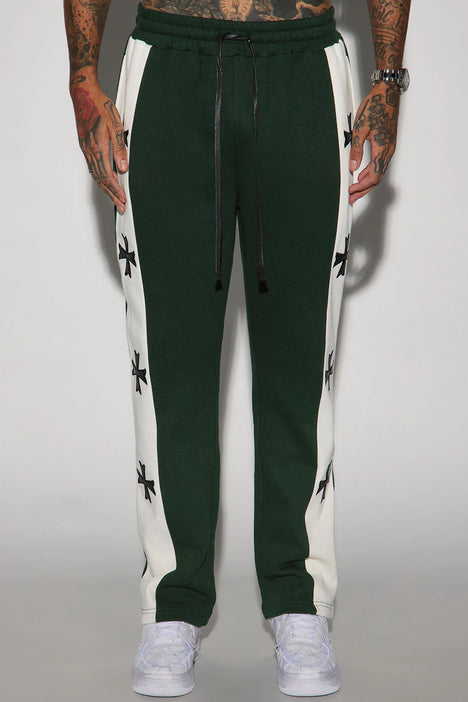 LA Wide Leg Sweatpants - Green/combo, Fashion Nova, Screens Tops and  Bottoms