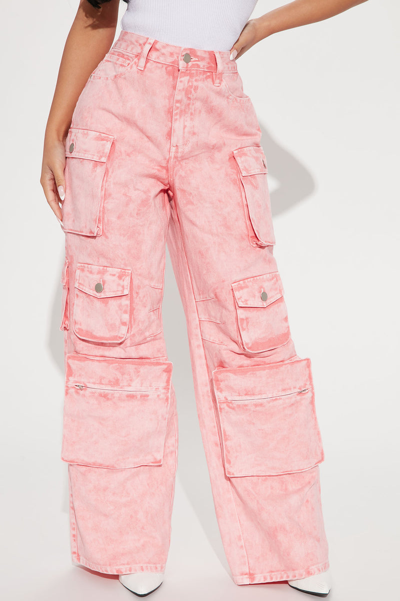 Petite Lily High Rise Cargo Jeans - Pink | Fashion Nova, Jeans ...