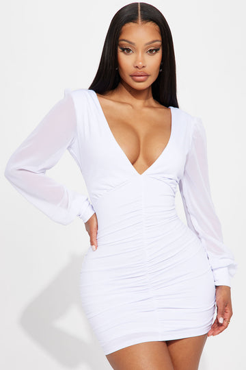 Summers In Greece Mesh Ruched Cover Up Dress - Multi Color, Fashion Nova,  Swimwear