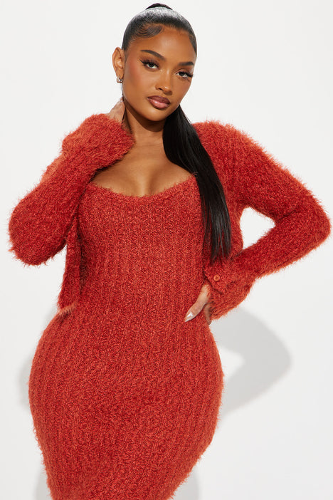 Fuzzy discount sweater dresses