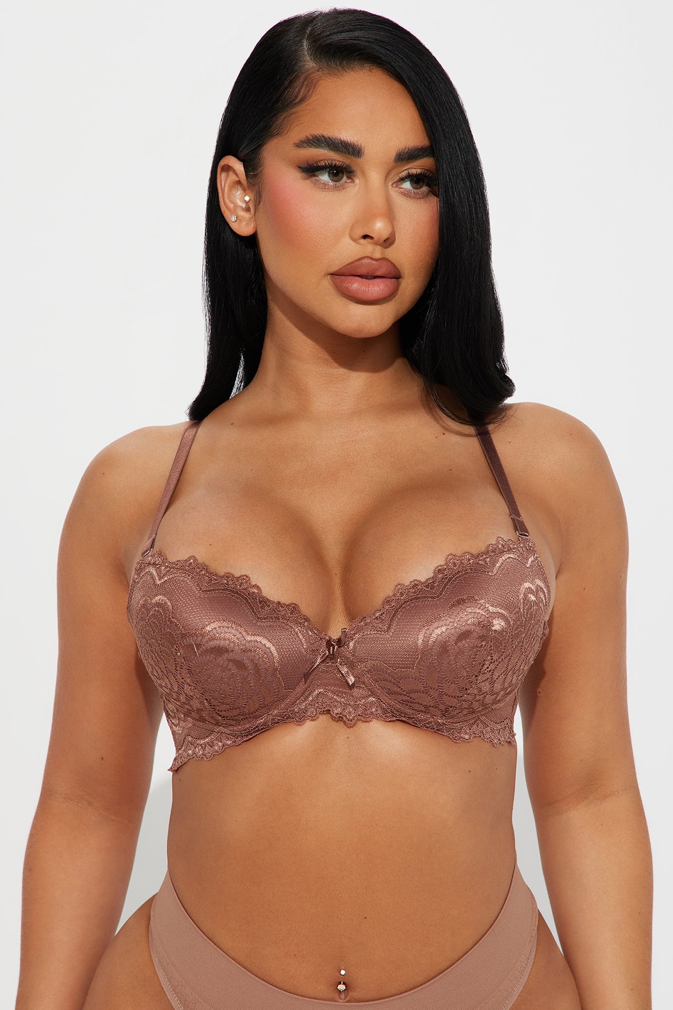 Hot Chocolate Mocca Brown Lace Full Cup Bra - Women Underwear – BustiMi