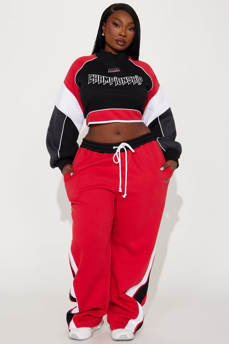 Always Winning Wide Leg Pant - Red/combo