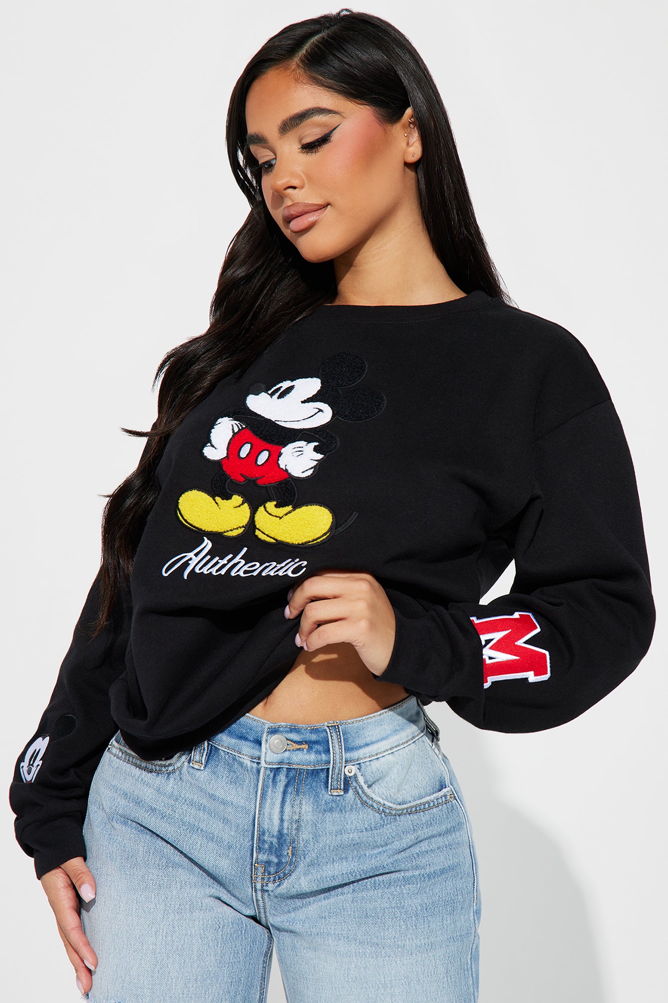 NWT CQ x Mickey 2.0 Sweatshirt Black XL, Women's Fashion, Tops, Other Tops  on Carousell