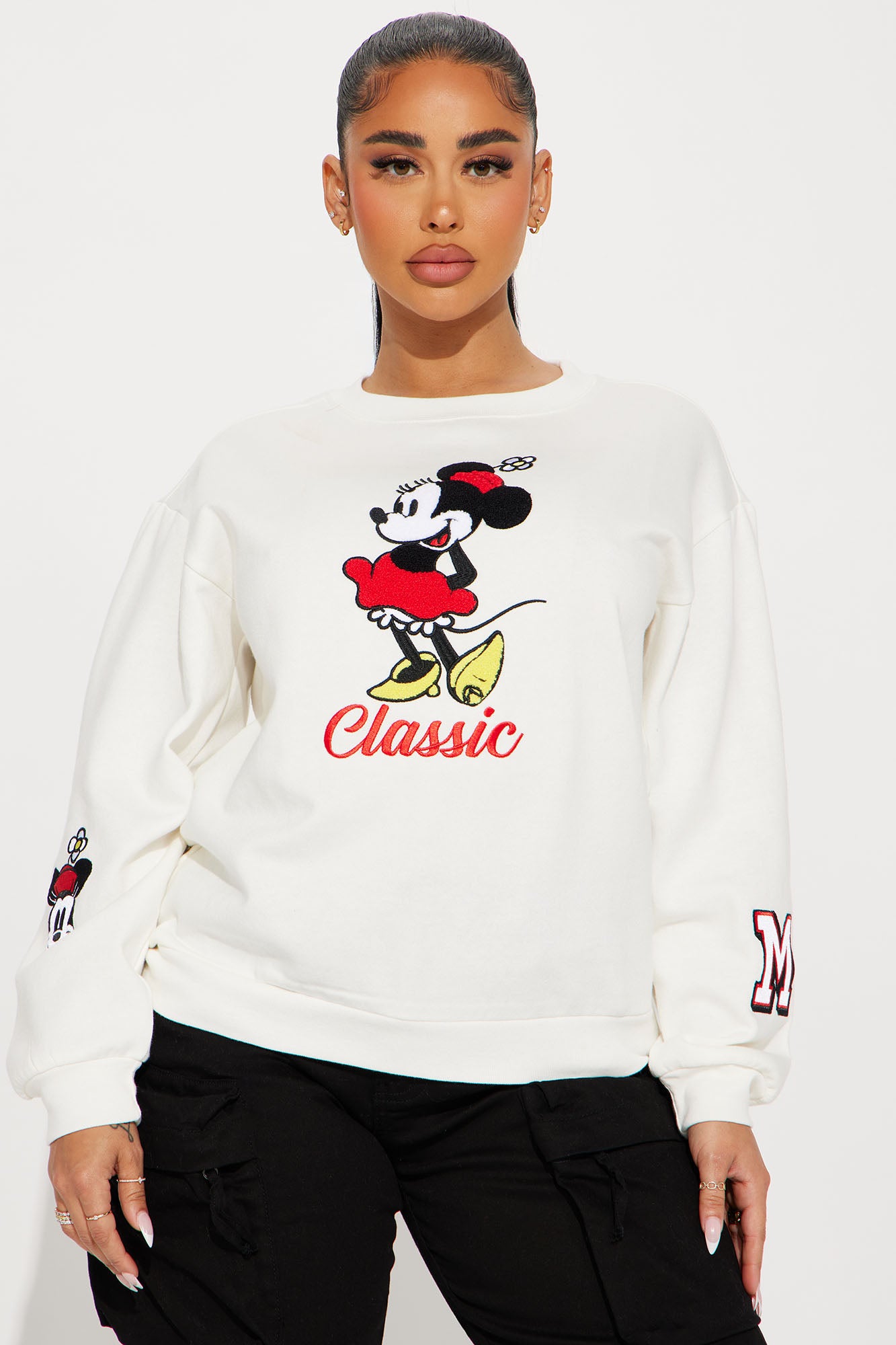 Minnie Mouse Vintage Crew Neck Sweatshirt - Cream, Fashion Nova, Screens  Tops and Bottoms