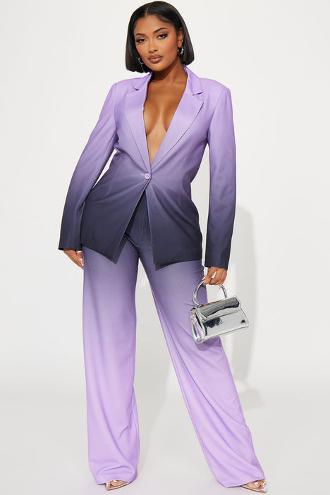 Lavender Pants Suit for Women, Office Pant Suit Set for Women, Blazer Suit  Set Womens, High Waist Straight Pants, Blazer and Trousers Women -   Norway