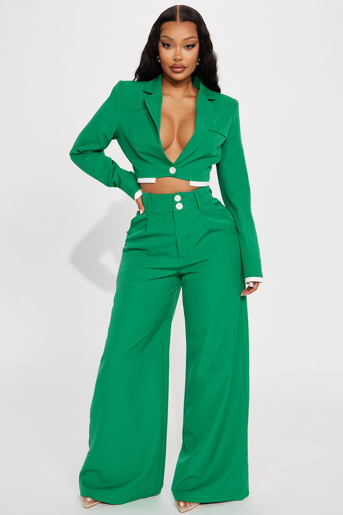 Fashionably Late Pant Set - Green | Fashion Nova, Matching Sets