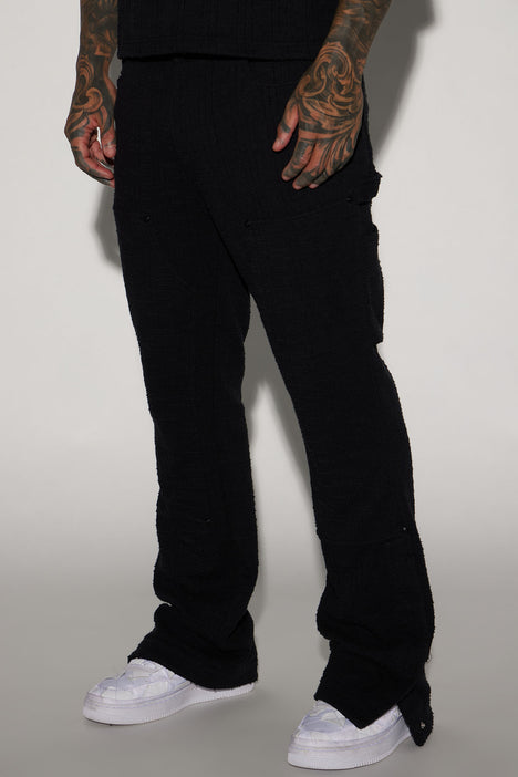 Jordan Textured Snap Cargo Pants - Black, Fashion Nova, Mens Pants