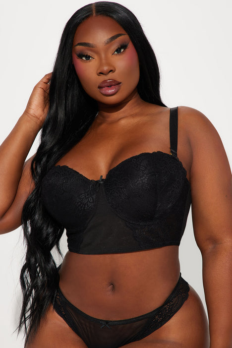 On The Daily Lace Push Up Bra - Black