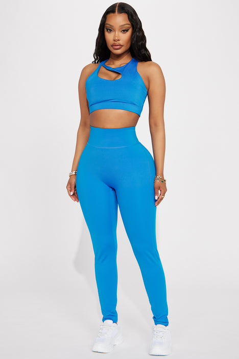 Love & Other Things Petite gym set in cobalt blue | ASOS