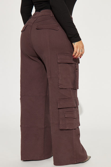 Jasmine Wide Leg Cargo Pant - Charcoal, Fashion Nova, Pants