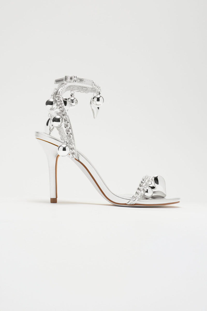 Borrowed Hearts Heeled Sandals - Silver | Fashion Nova, Shoes | Fashion ...