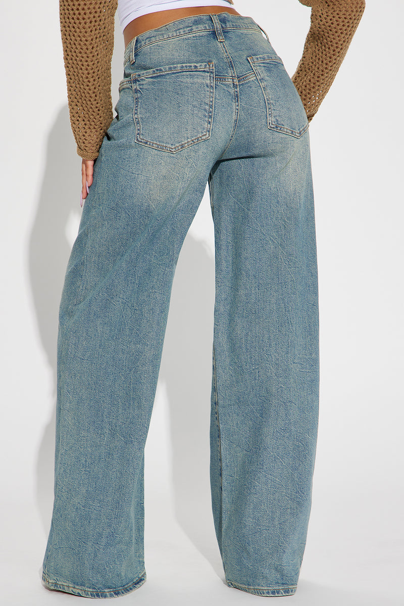 Shock And Awe Vintage Tinted Baggy Jeans - Vintage Blue Wash | Fashion ...