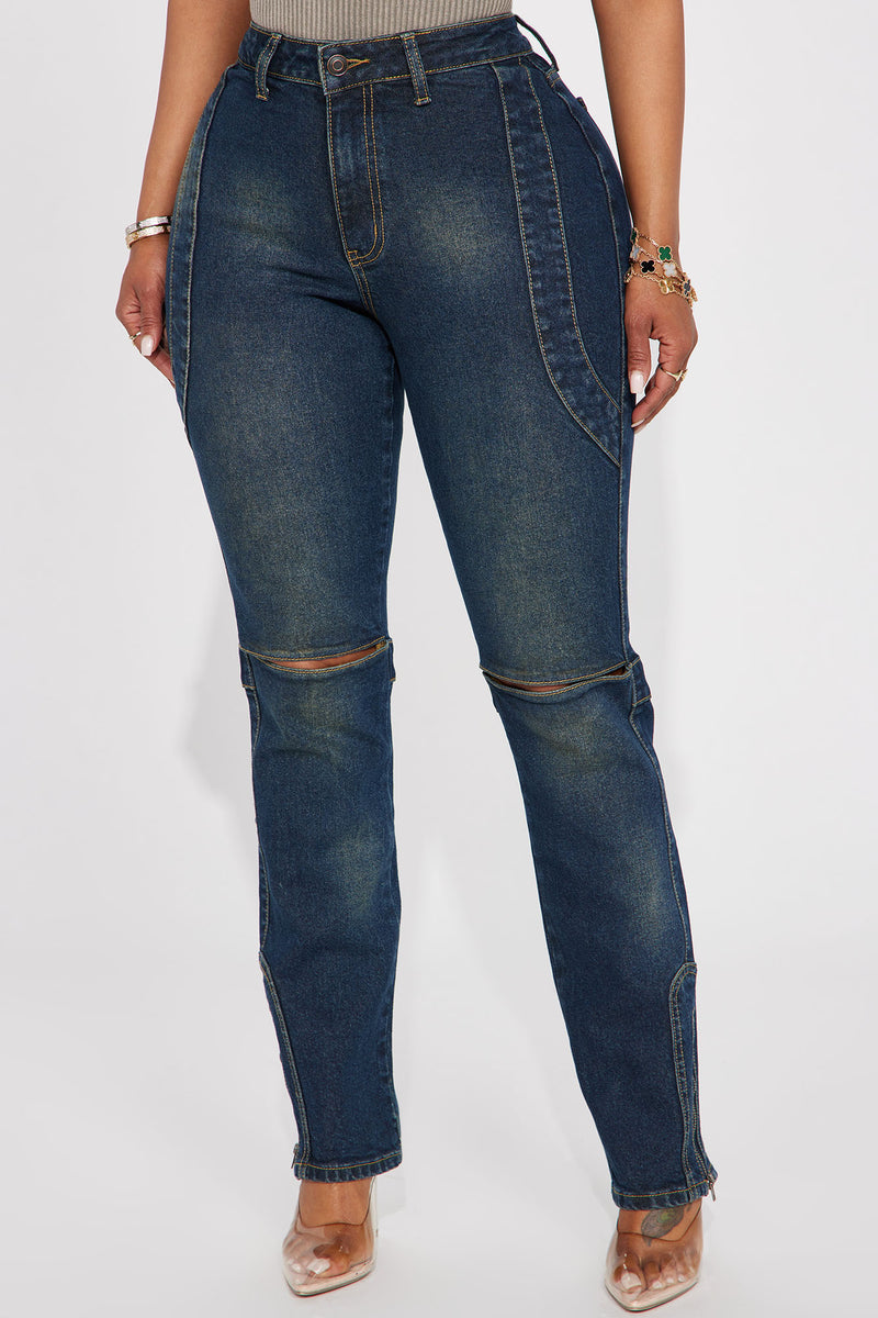 In The Running Slim Straight Leg Jeans - Dark Wash | Fashion Nova ...