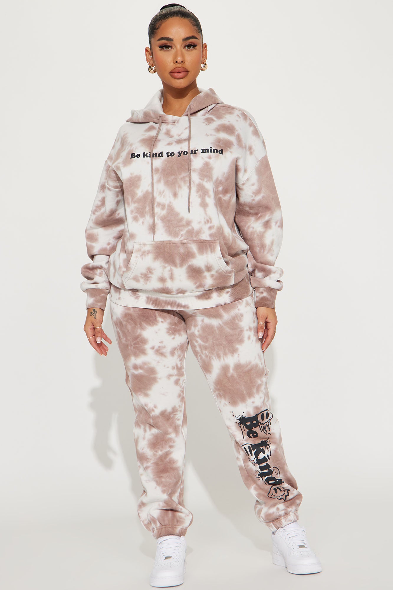 Mocha Tie Dye Jogger Set