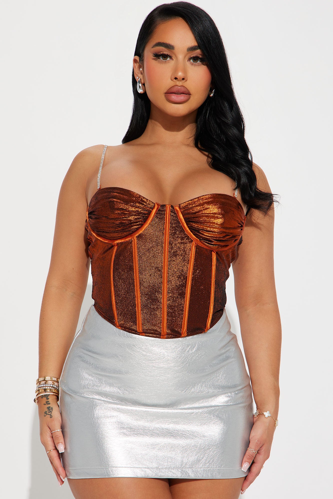 Do You Boo Corset - Bronze, Fashion Nova, Knit Tops