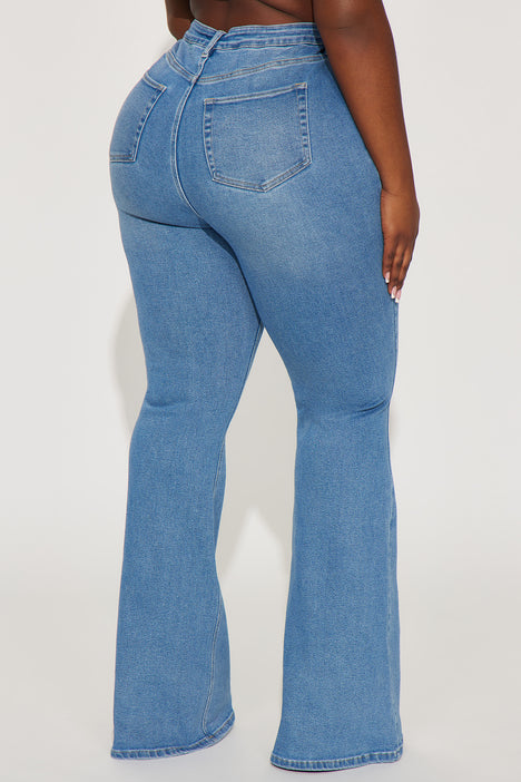 Flare For You Tall High Waisted Flared Leg Jeans in Light Blue