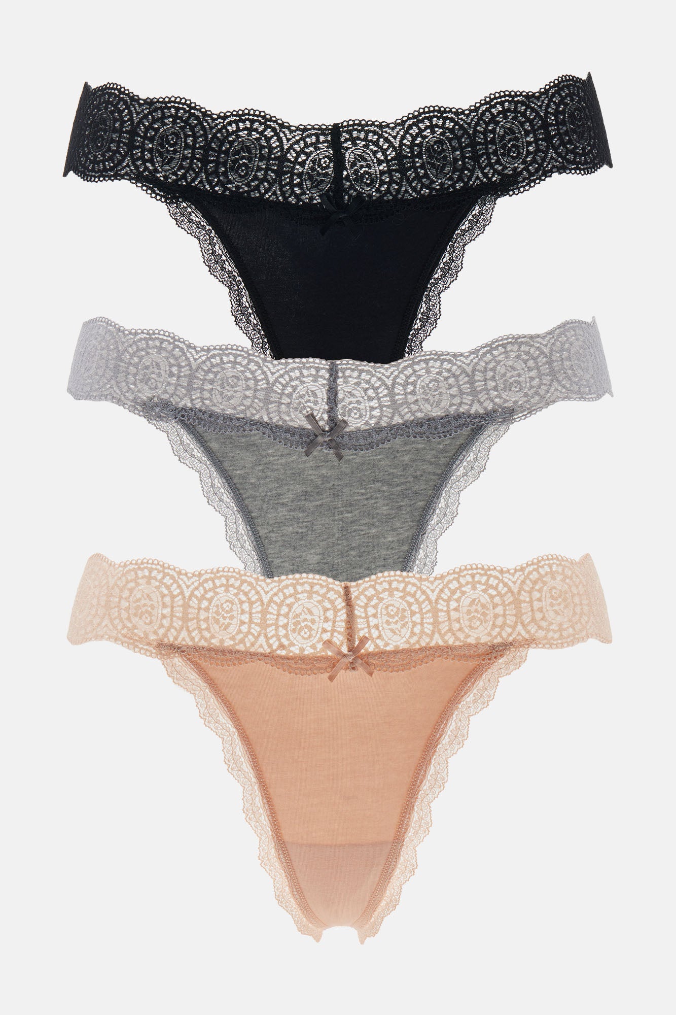 Grey, Women's Thong Panties