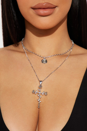 Simple Cross Pendants Necklaces Women Silver Color Chain Choker Necklace  Female Bohemian Metal Jewelry bijoux collares