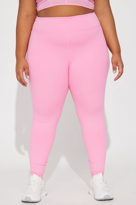 Athletic Works Girls size XL L 14-16 PLUS Knit Flare Leggings, Pink Riot