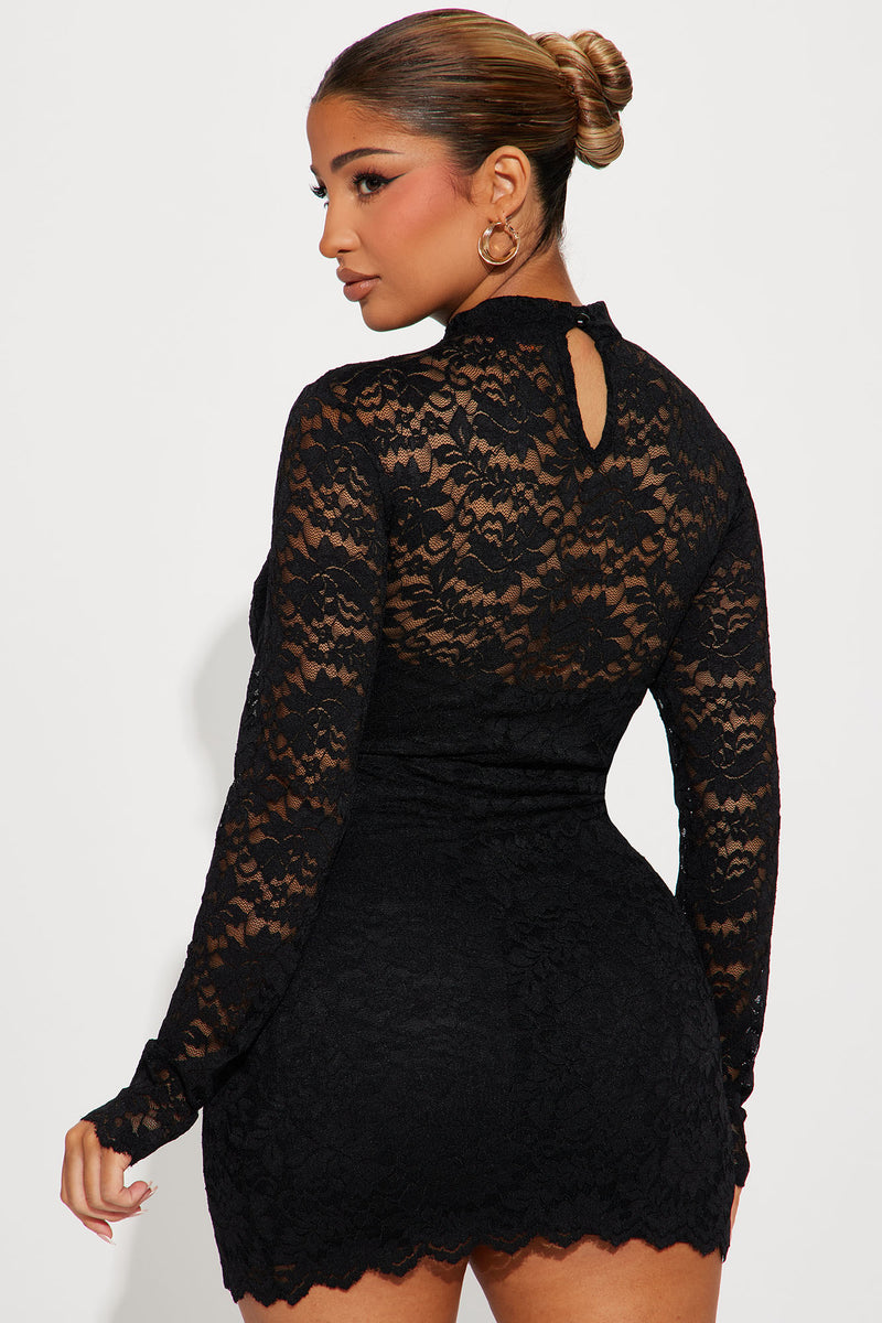 Riviera Lace Mini Dress - Black | Fashion Nova, Dresses | Fashion Nova