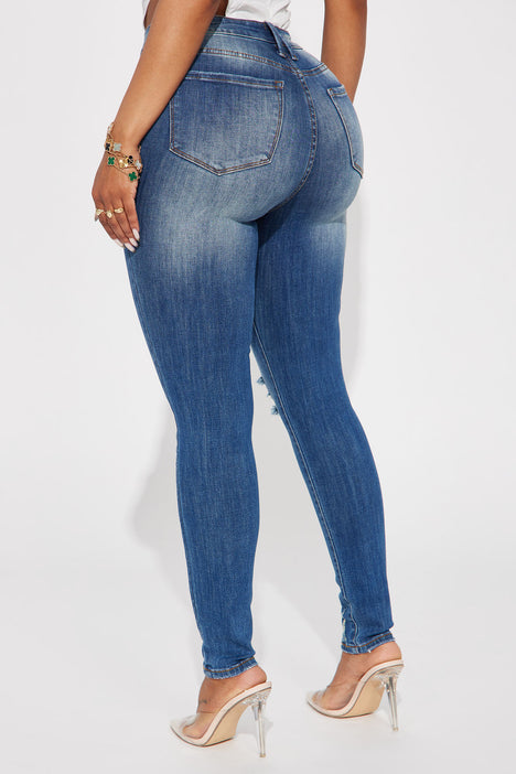Dream Girl High Nova Medium Jeans Skinny Fashion Nova, Wash Fashion | Blue | Jeans - Rise