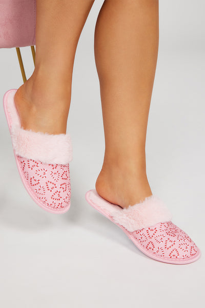 Cute And Cuddly Teddy Bear Slippers - Pink