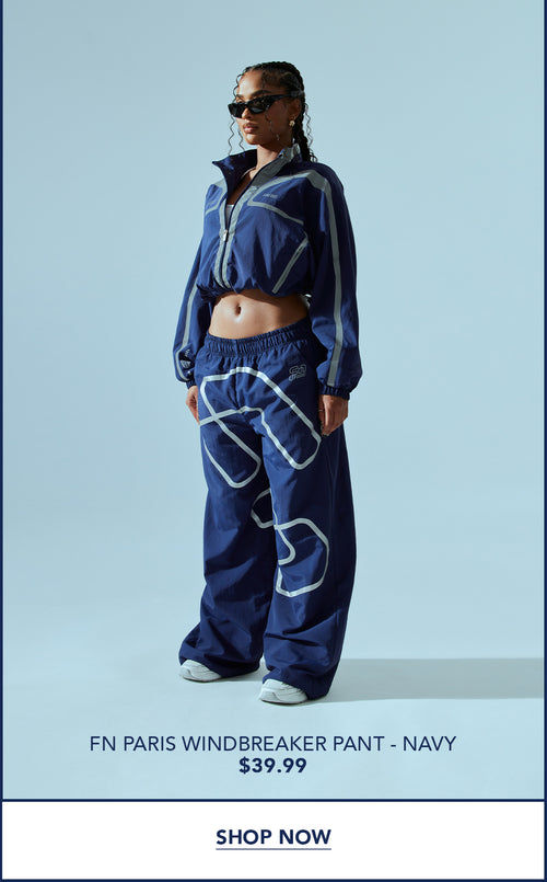 FN Paris Windbreaker Pant - Navy - 7.18.24 jrs updated banner