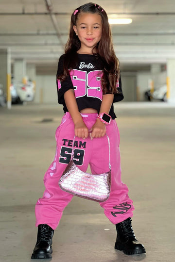 Mini Stitch Island Joggers - Pink, Fashion Nova, Kids Pants & Jeans