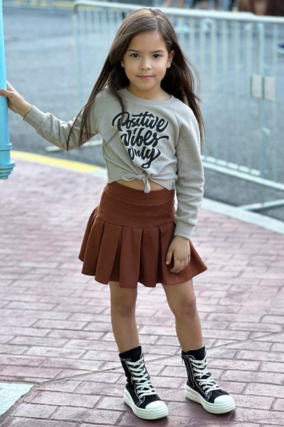 Brown skirt for little sale girl