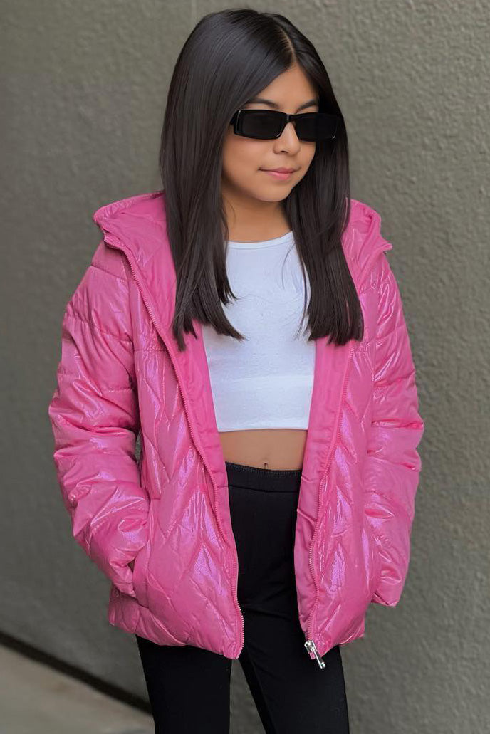 Mini Star Bright Puffer Jacket - Hot Pink | Fashion Nova, Kids Jackets ...