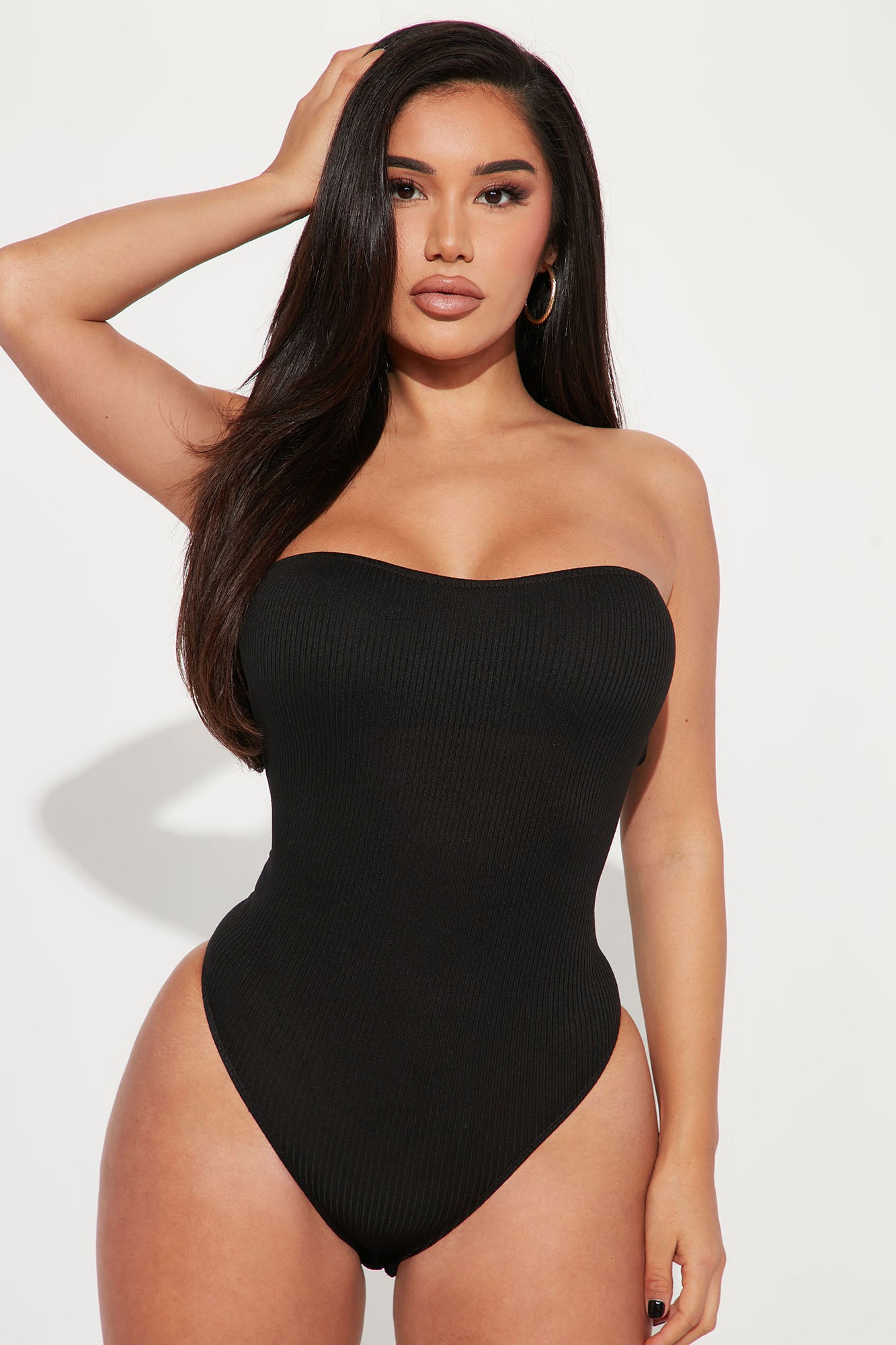 Anything But Square Long Sleeve Bodysuit - Black