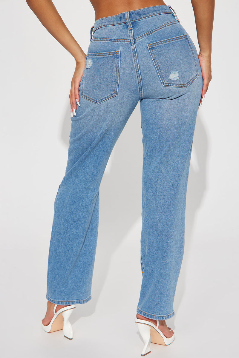 In The Spotlight Embellished Mom Jeans - Medium Wash | Fashion Nova ...
