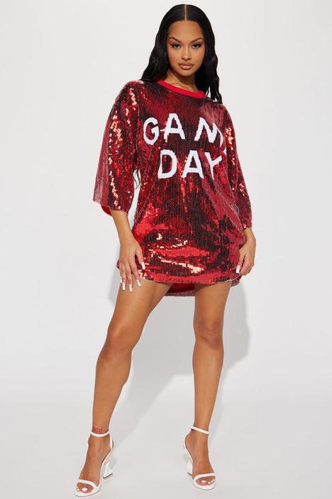 Game Day Sequin T-shirt Dress