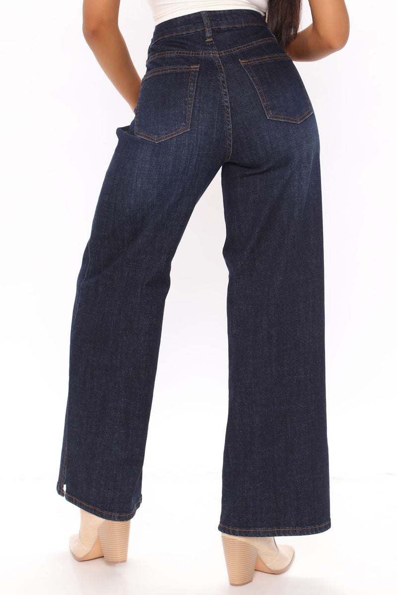 World's Apart High Rise Wide Leg Jeans - Dark Wash | Fashion Nova ...