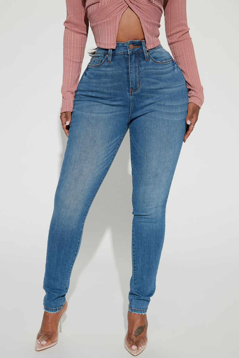 On The List Deluxe Stretch Skinny Jean - Medium Wash | Fashion Nova ...